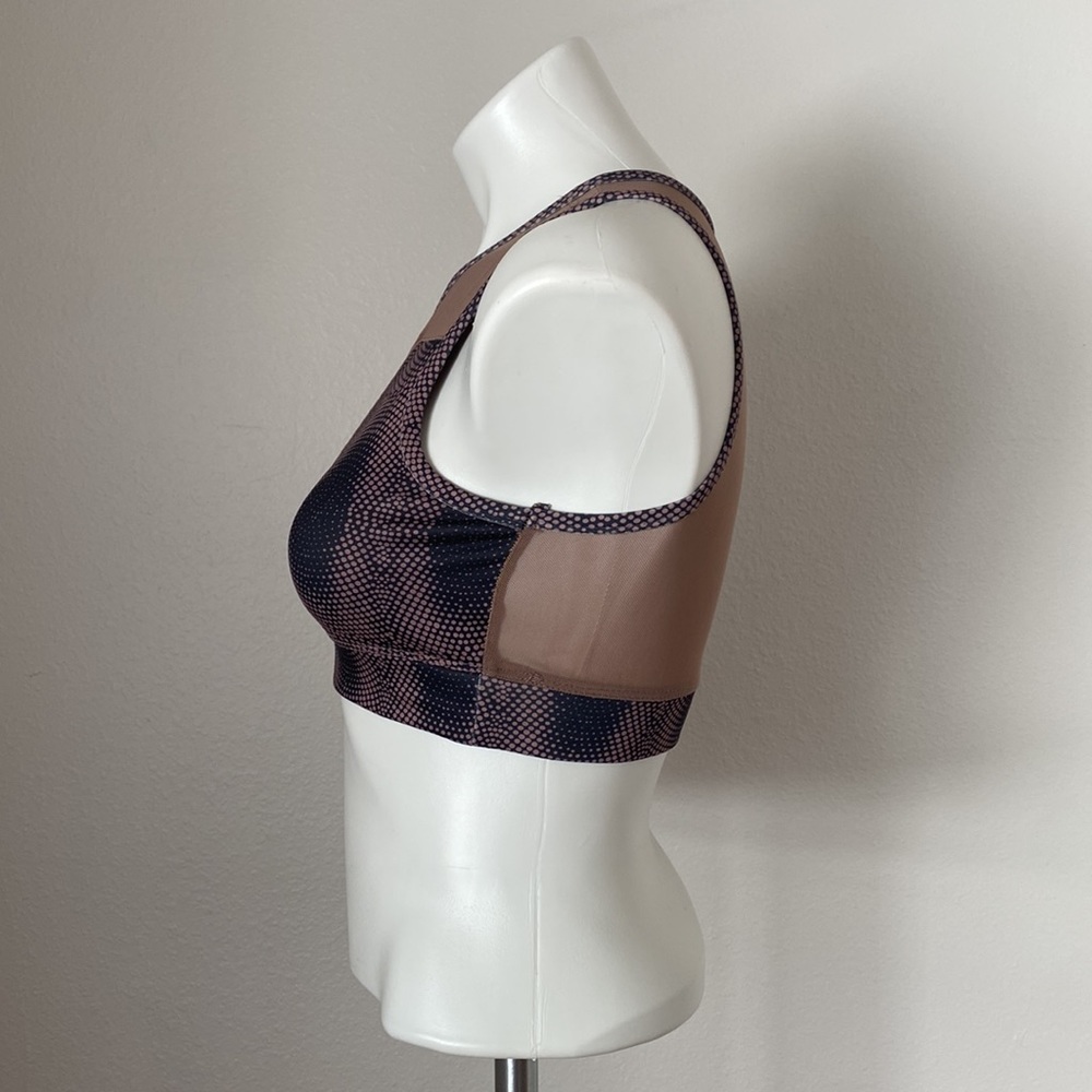 NovaSport Polka Dot Mesh Sports Bra Mauve High Performance Sports Bra Size M - Picture 2 of 7